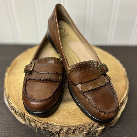 Earth Spirit Shoes - Earth Spirit Gelron Y2K Penny Loafer 10M Brown Leather Causal Preppy Academia